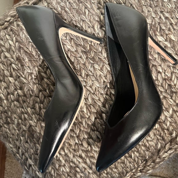 Veronica Beard - Lisa Black Leather Heels 11M - Picture 5 of 5